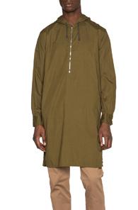 Engineered Garments Long Bush Shirt In Green