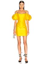 Rasario Puff Sleeve Mini Dress In Yellow
