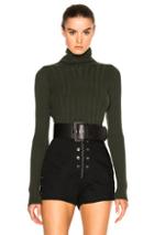 Maison Margiela Ribbed Sweater In Green