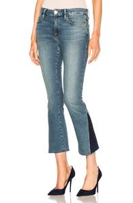 Frame Denim Le Crop Mini Boot Gusset In Blue