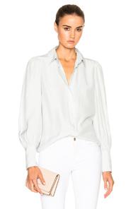 Frame Denim Feminine Top In Blue