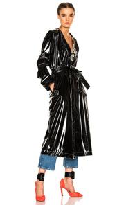 Attico Dara Trench Coat In Black