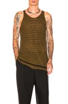 Haider Ackermann Tank Top In Green,stripes