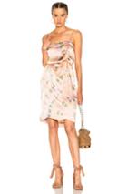 Raquel Allegra Spaghetti Dress In Ombre & Tie Dye,pink,purple
