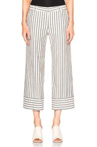 Jenni Kayne Cropped Baja Pant In Black,white,stripes