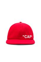 Off-white Quote Baseball Cap In Red