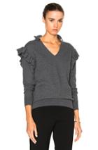 Stella Mccartney Felted Frills Jumper In Gray