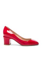 Valentino Patent Leather Tan-go Pumps In Red