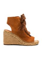 Chloe Suede Harper Lace Up Espadrilles In Brown