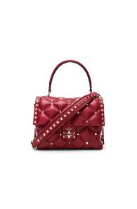 Valentino Candystud Top Handle Bag In Red
