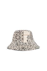 Paria Farzaneh Monochrome Bucket Hat In Neutral,paisley