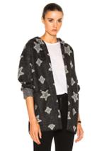 Saint Laurent Oversize Star Sweater In Abstract,black,gray