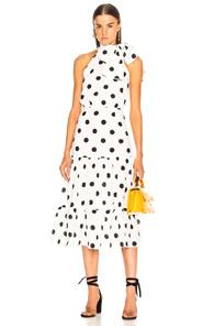Rixo London Eleanor Dress In Abstract,white
