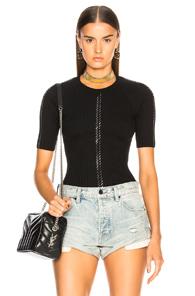 Alexander Wang Tee With Pin Piercings In Black