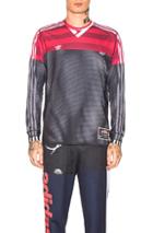 Adidas By Alexander Wang Photocopy Long Sleeve Top In Stripes,red,gray