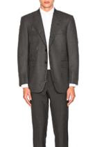 Thom Browne Wool Flannel Distressed Jacket In Gray