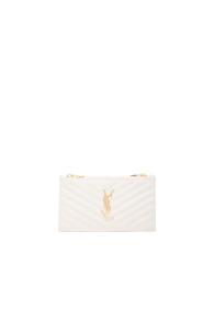 Saint Laurent Double Zip Wallet In White