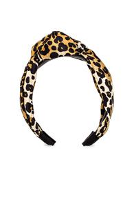 Jennifer Behr Fiona Headband In Animal Print,brown