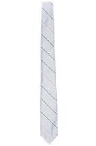 Thom Browne Engineered Stripe Silk Jacquard Tie In Gray,stripes