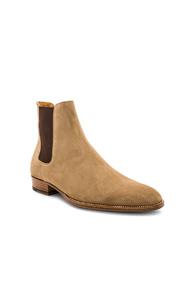 Saint Laurent Classic Wyatt 30 Chelsea Boot In Brown