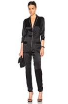 Fleur Du Mal Pajama Jumpsuit In Black