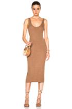 Enza Costa Rib Tank Dress In Neutrals,brown