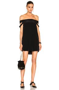 Michelle Mason Off Shoulder Dress In Black