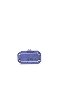 Edie Parker Fiona Faceted Clutch In Blue,purple
