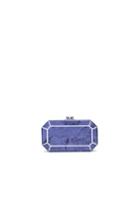 Edie Parker Fiona Faceted Clutch In Blue,purple