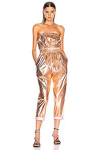 Isabel Marant Timi Overall In Metallic,pink