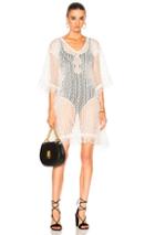 Jonathan Simkhai Basketweave Mini Caftan Cover-up In White