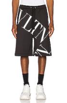 Valentino Logo Short In Black