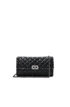 Valentino Quilted Rockstud Spike Shoulder Bag In Black