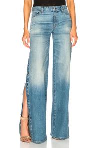 Nili Lotan Ena Wide Leg In Blue