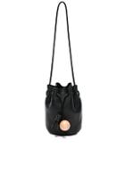 Building Block Mini Bucket Bag In Black