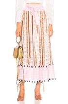 Dodo Bar Or Antonela Skirt In Abstract,plaid,pink,white