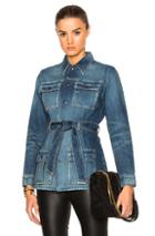 Saint Laurent 70s Army Coat In Blue