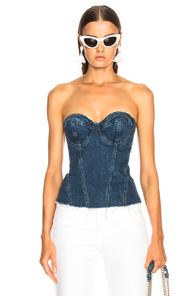 Grlfrnd Marilyn Corset Top In Blue