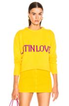 Alberta Ferretti Latin Lover Sweater In Yellow