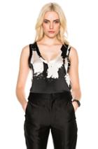 Ann Demeulemeester Printed Tank In Abstract,black,gray,ombre & Tie Dye,white