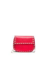 Valentino Rockstud Shoulder Bag In Red