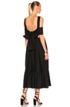 Chloe Linen Canvas Maxi Dress In Black