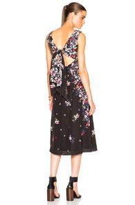 Erdem Juno Gloria Garden Dress In Black,floral