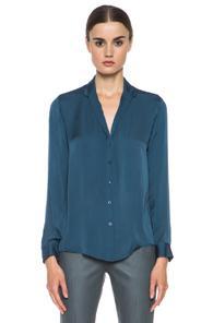 Theyskens' Theory Brana Blouse In Blue