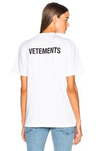 Vetements Basic Tee In White