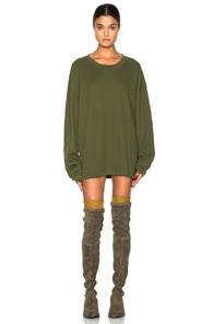 Kanye West X Adidas Originals Thermal Long Sleeve Shirt In Green