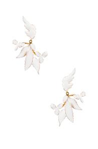 Christie Nicolaides Flor Enamel Earrings In Metallic,white