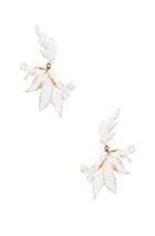 Christie Nicolaides Flor Enamel Earrings In Metallic,white