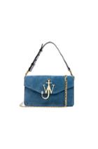 J.w. Anderson Suede Logo Purse In Blue