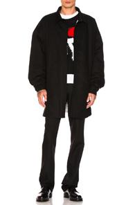 Raf Simons Shirt Coat In Black In Black